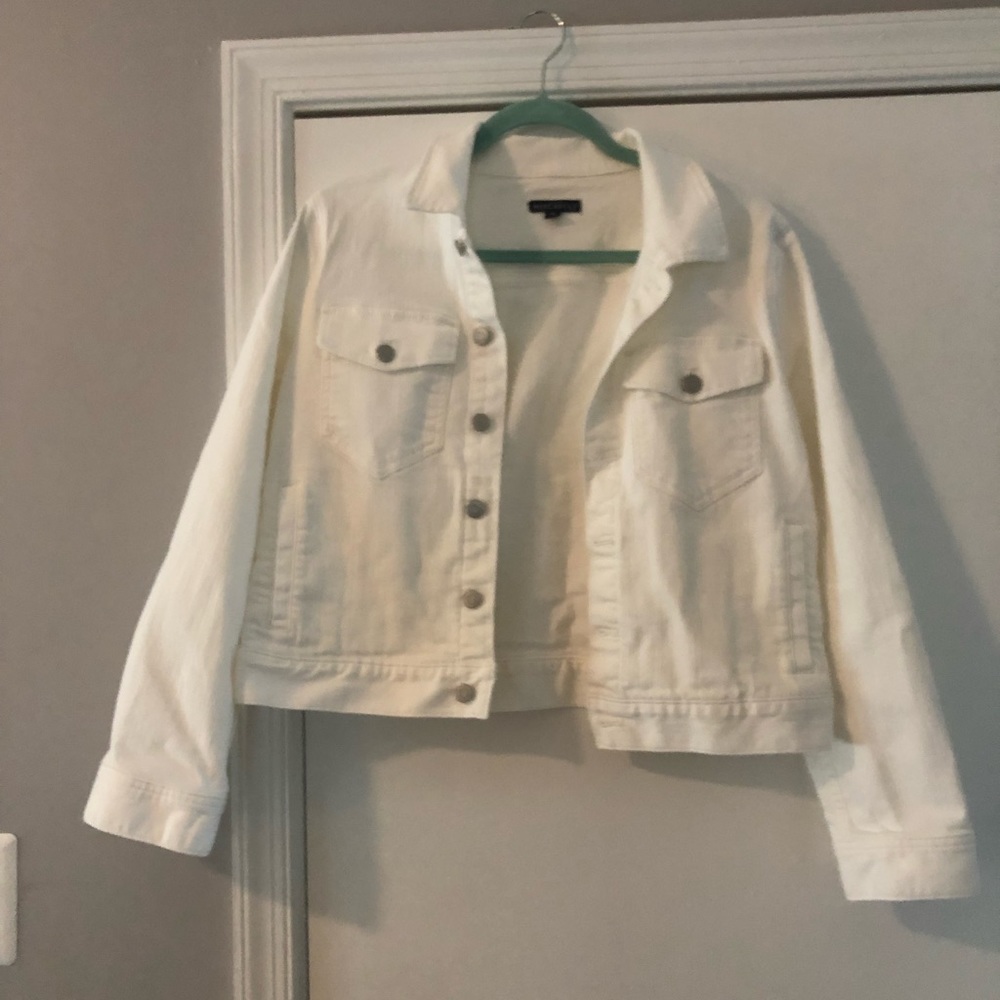J Crew Mercantile White Jean Jacket